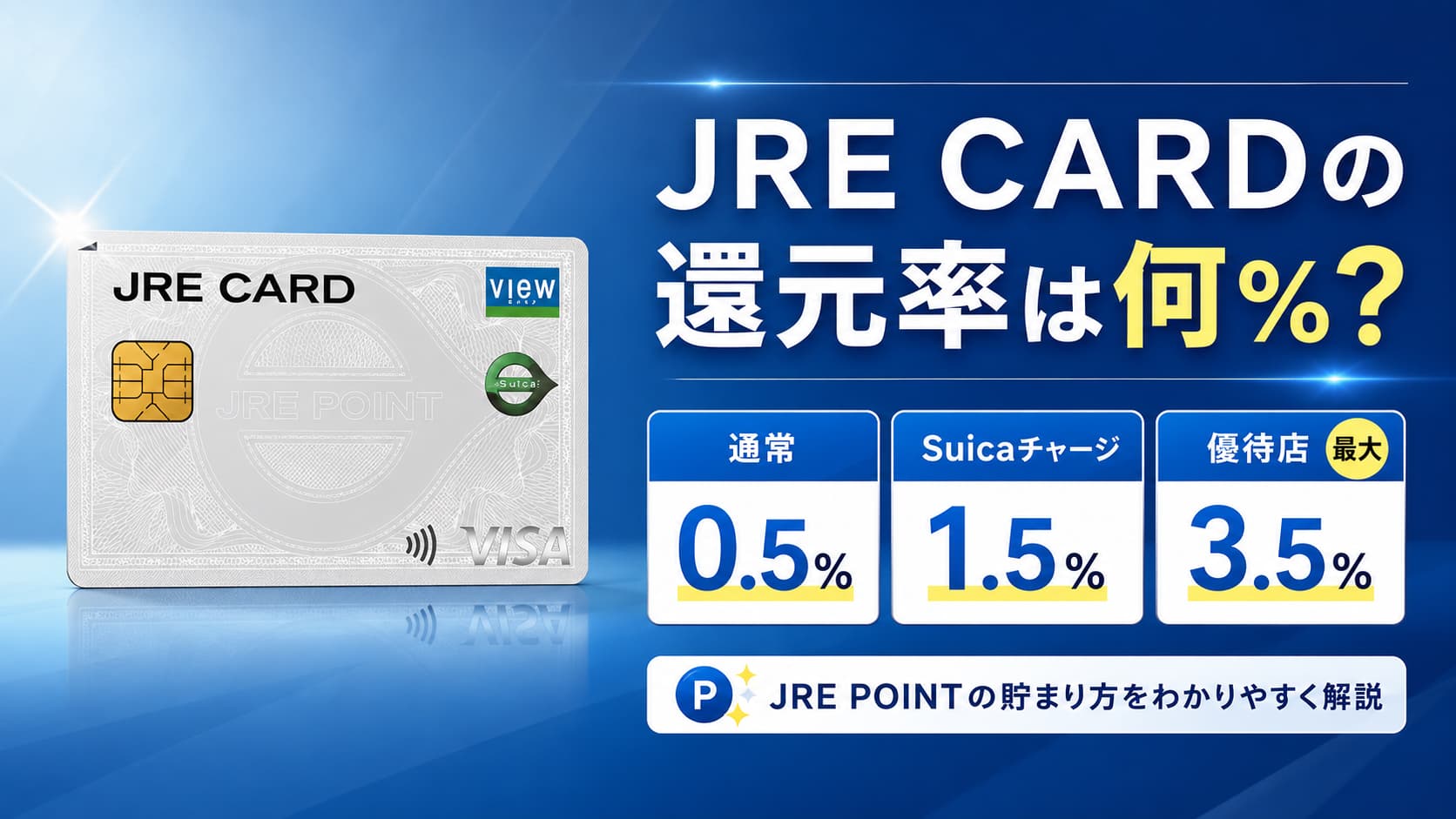 JRE CARDの還元率は何%?駅ビル3.5%・Suica1.5%の仕組みと年会費を無料にする方法